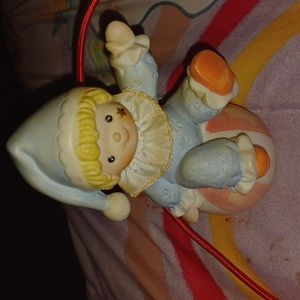 Vintage Homco Baby Boy Clown Sitting on Ball Porcelain Figurine #1451.